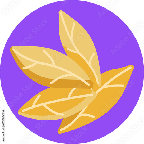 An image of a bay leaf, representing a fragrant herb often used in soups, stews, and sauces.