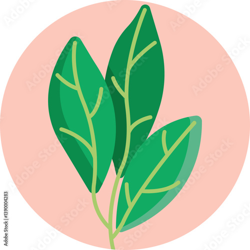 Bay leaves: A symbol of aromatic leaves commonly used in cooking to enhance flavor in soups, stews, and sauces.