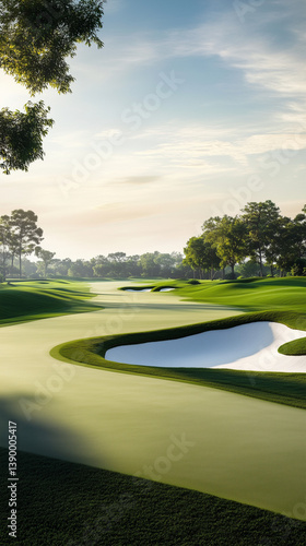 driving on a golf course