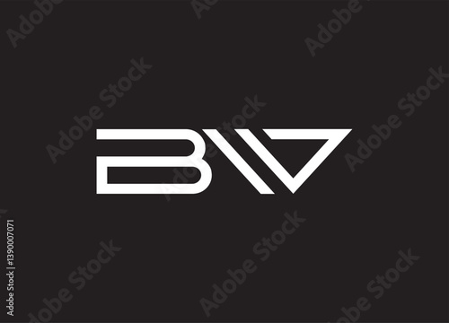BW letter logo and initial logo design