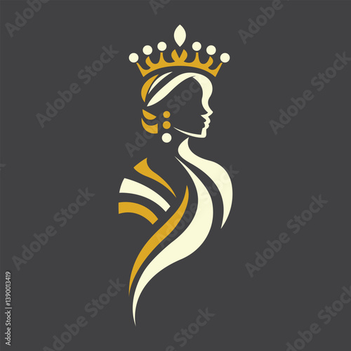 the queen logo with a crown on her head