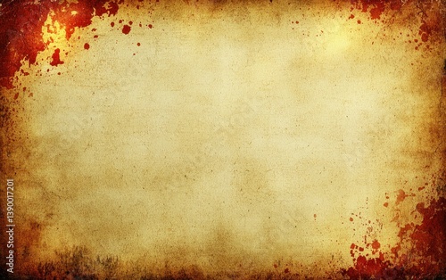 Aged paper with bloodstains