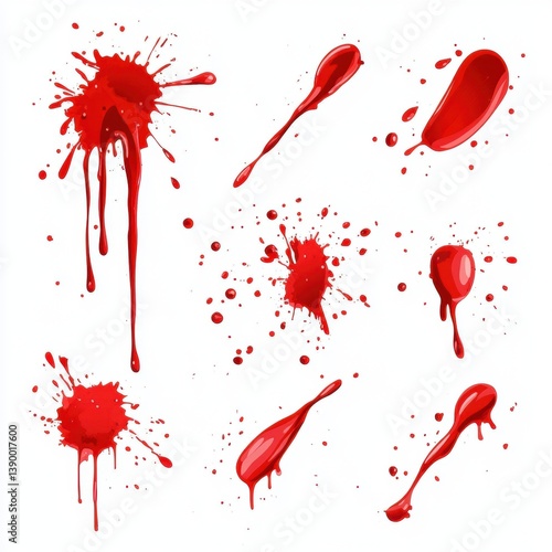Realistic blood spatter patterns