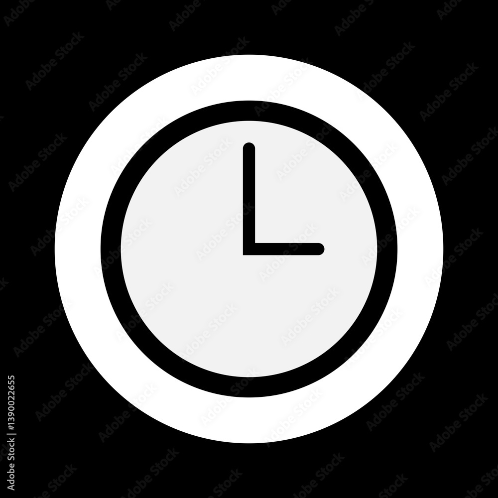 clock icon on metal button clock icon on metal button