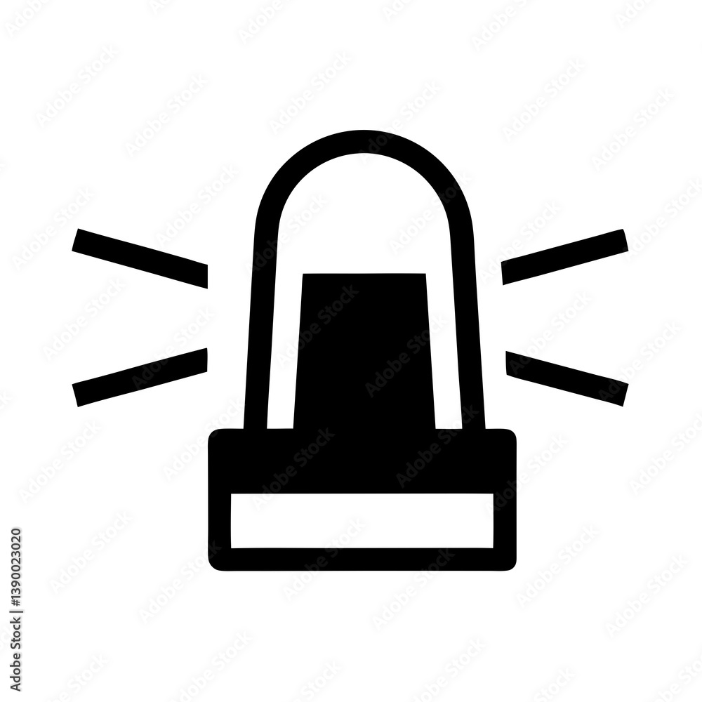 Emergency Alert Symbol Isolated Vector Illustration For Safety And Medical Services