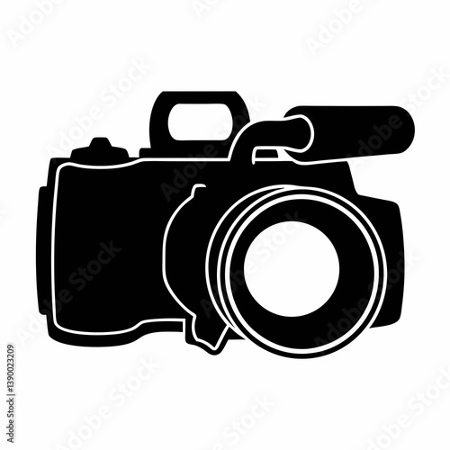 Professional Video Camera Camcorder Silhouette For Film Production And Broadcasting Media