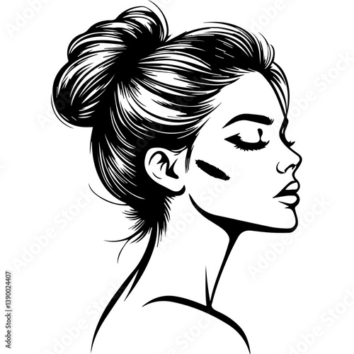 Face Cleansing Illustration | Spa & Skincare Line Drawing | Bathroom Wall Art


