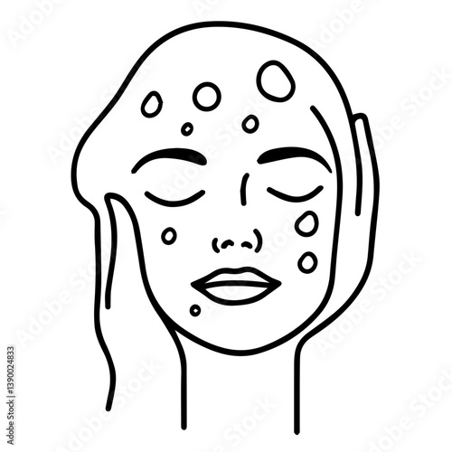 Beauty Routine Line Art Print | Spa Facial Poster | Modern Skincare Decor

