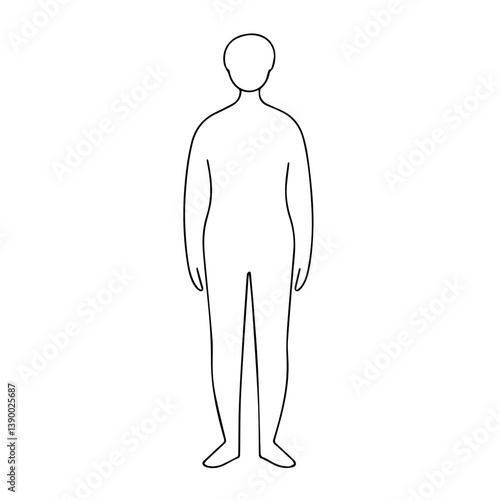 Continuous line woman fat big body hand drawn illustration one line vector
