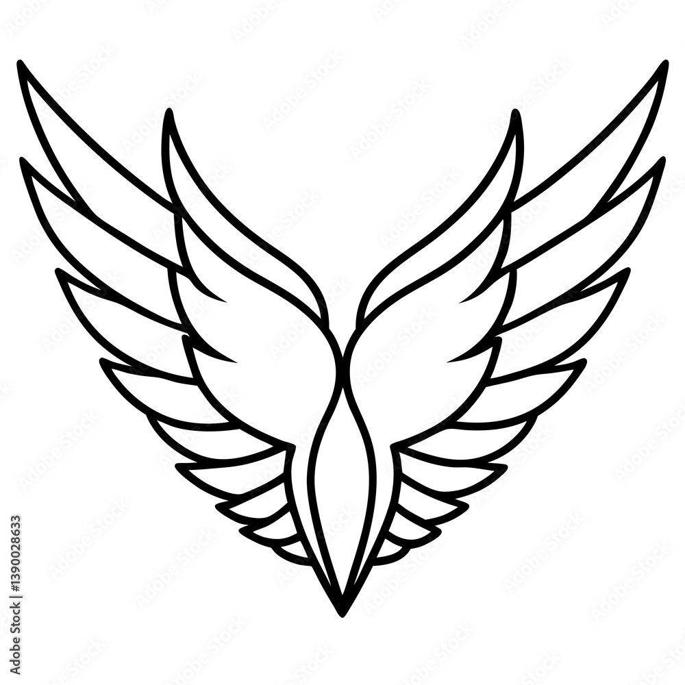 Obraz premium bird wings vector