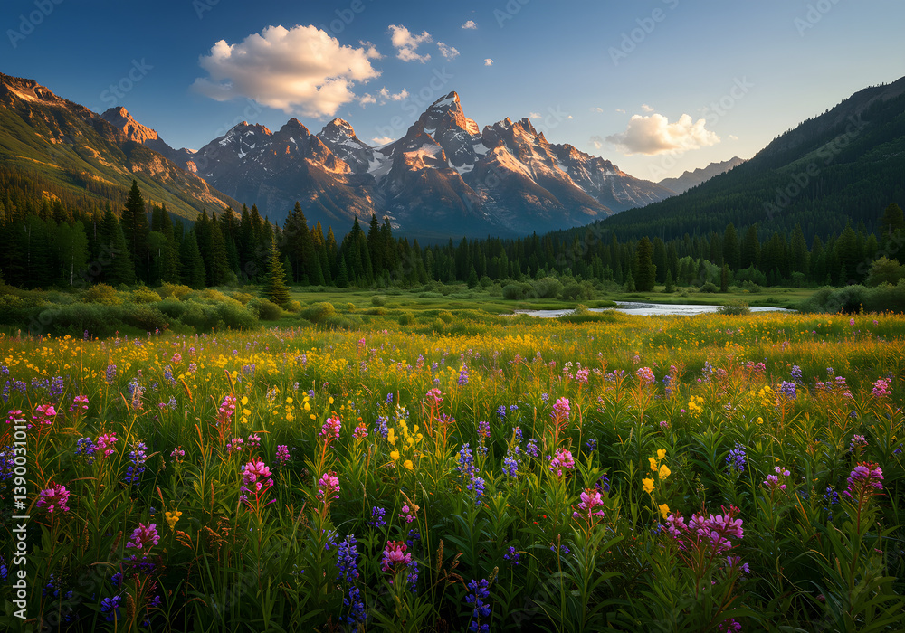 Naklejka premium lake in the mountains