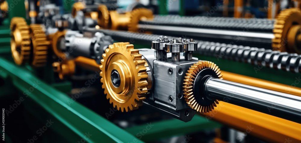 Fototapeta premium Factory Floor Instructional Guide Industrial Machinery Maintenance and Efficiency Optimization