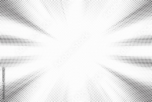 Halftone background vector, abstract backdrop design with two tone pattern and copy space for edit your content. Radial effect halftone background.