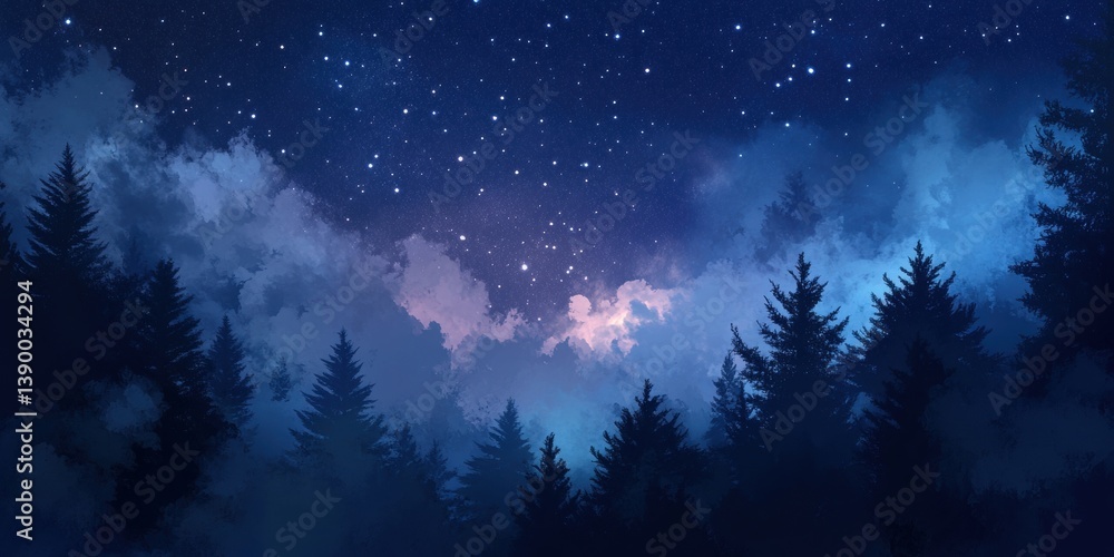 Starry Night Forest (3) Starry Night Forest (3)