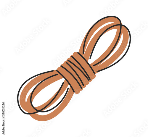 Camping rope twine skein hand-drawn