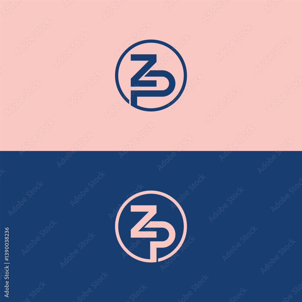 Initial Letter ZP Logo, Simple Alphabet Logo. ZP Letter Logo Design Template Vector. Initial Letter ZP Logo, Simple Alphabet Logo. ZP Letter Logo Design Template Vector.