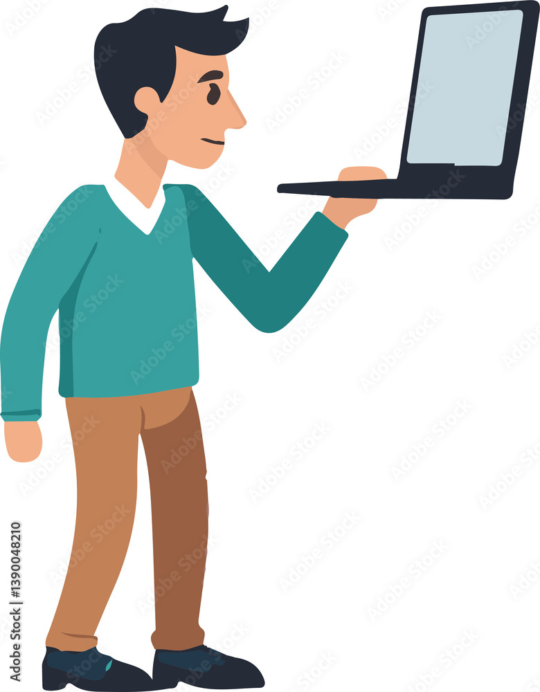 Person Working at Laptop — Productivity Icon