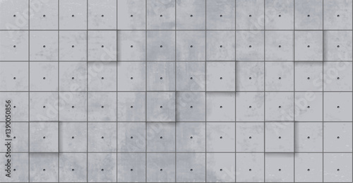 Realistic vector seamless texture of concrete wall. Desktop background screen