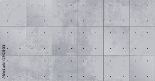 Realistic vector seamless texture of concrete wall. Desktop background screen