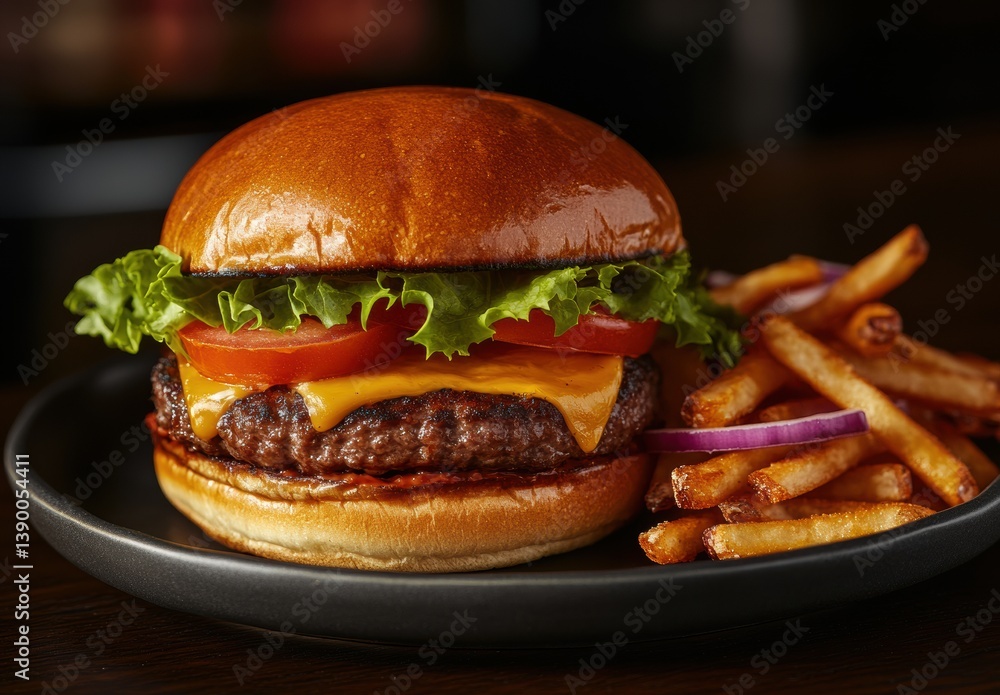 burger and fries burger and fries