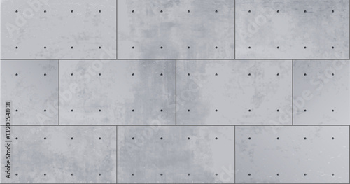 Realistic vector seamless texture of concrete wall. Desktop background screen