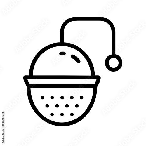Tea infuser icon design in minimalist style  