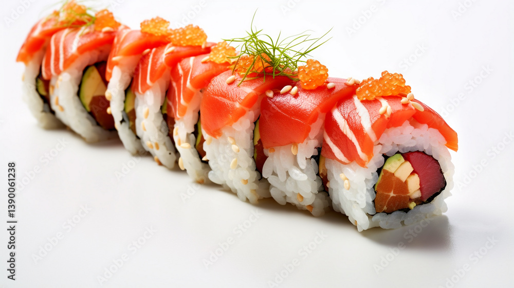 sushi set rolls isolated on white background set of japanese sushi sushi set rolls isolated on white background set of japanese sushi