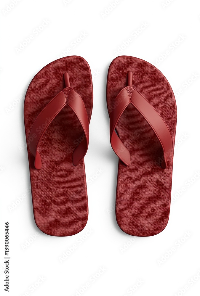 red flip flops isolated on white red flip flops isolated on white