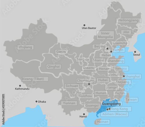 Photography china map guangdong 250307
