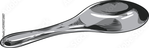 Fondue equipment vector sketch, hand drawn stainless appliance, fondue cooking utensil to extinguish candle fire