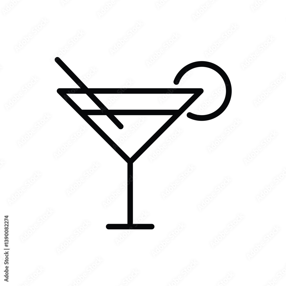 Cocktail icon vector. summer sign Cocktail icon vector. summer sign