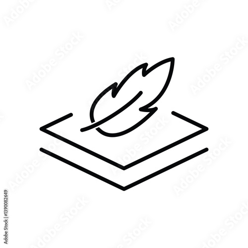 feather filler icon soft fabric vector