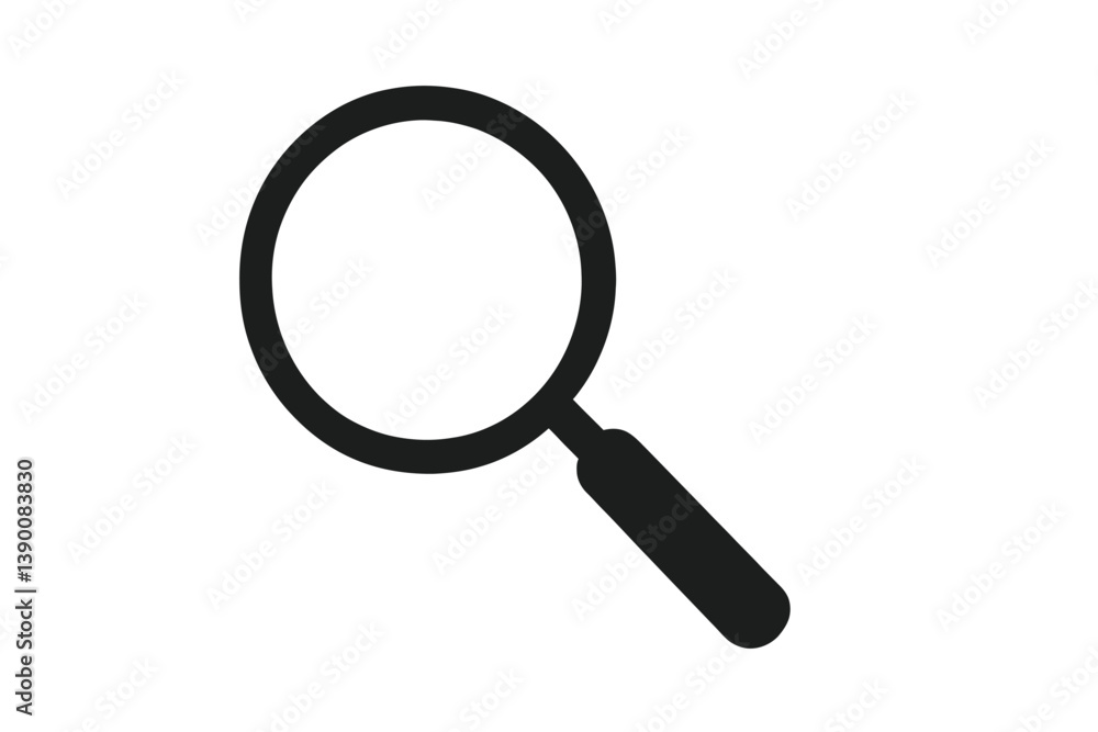 Vector line icon of a magnifying glass illustrating search and discovery concepts in a clean design Vector line icon of a magnifying glass illustrating search and discovery concepts in a clean design