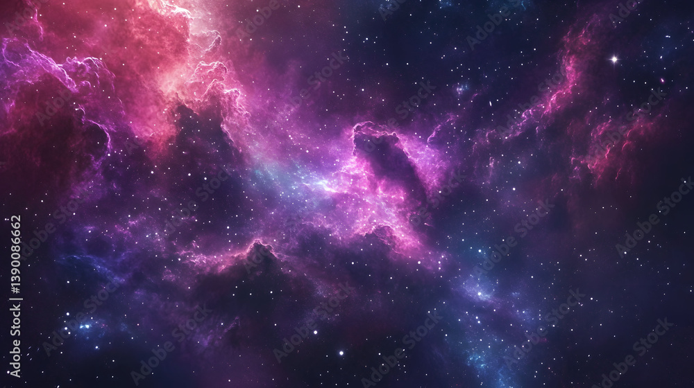 Fototapeta premium Nebula Galaxy Illustration Background