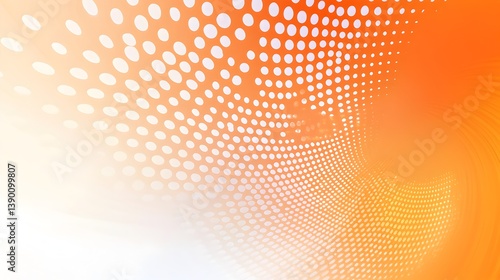 Wallpaper Mural A bright orange background with white dots Torontodigital.ca