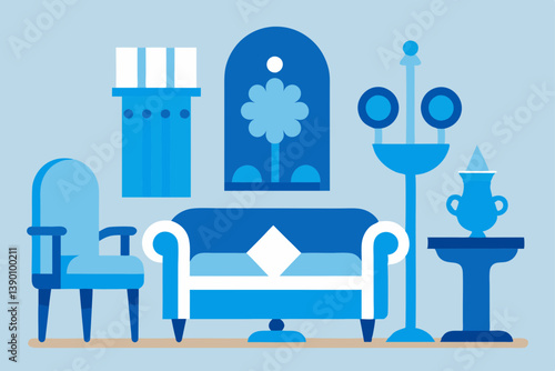 Wallpaper Mural vector illustration of a house with a window Torontodigital.ca