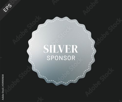 Silver Sponsor, Vector Illustration