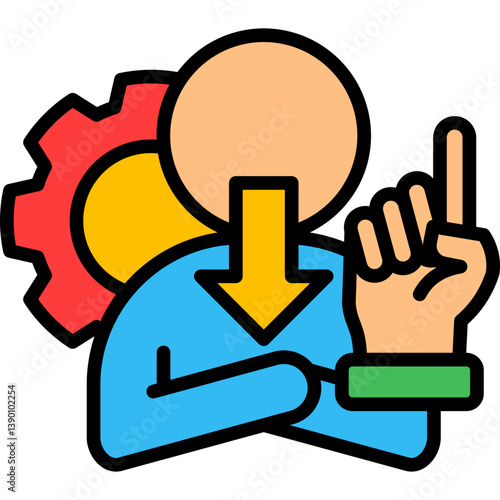 Emotional Control lineal color icon