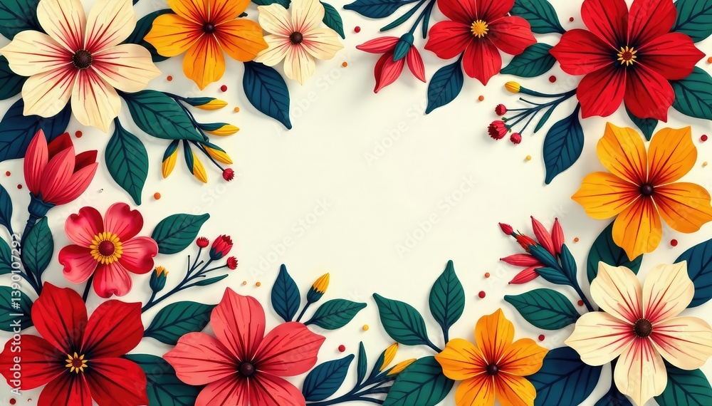 Bold, stylized floral motif arranged in a square grid , repeat, grid Bold, stylized floral motif arranged in a square grid , repeat, grid