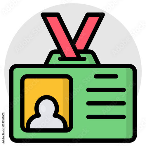 A modern design icon of I'd card