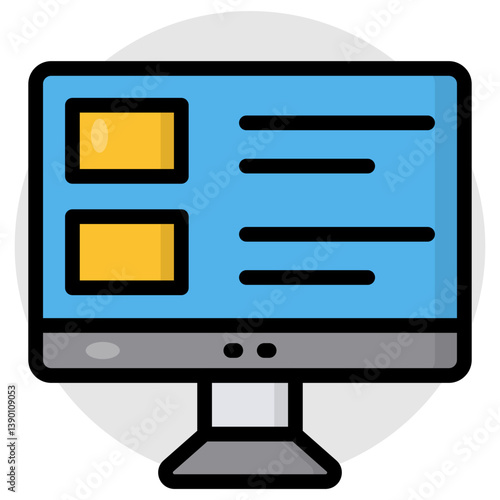 Premium download icon of online list
