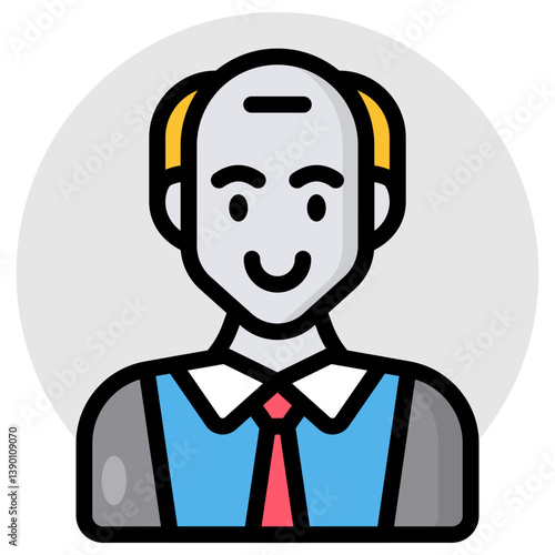 Modern design icon of scientist 