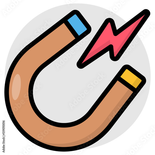 Unique design icon of magnet