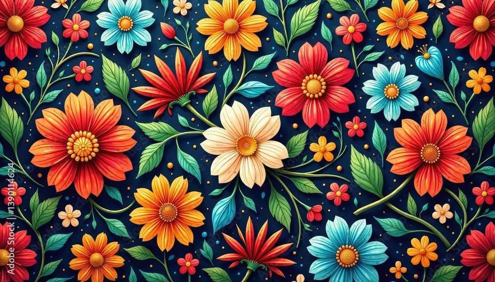 Intricate floral textile design, repeating motif , texture, design, vintage Intricate floral textile design, repeating motif , texture, design, vintage