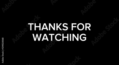 Thank you for watching text word animation loop with glitch text effect. 2K 2D seamless looping Thank you for watching effect element for content creator Cinema trailer Sales Marketing title banner