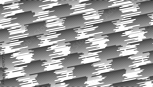 Black and white abstract lines pattern for sporty background. Easily resized and recoloured at your discretion. Vector Format Illustration 