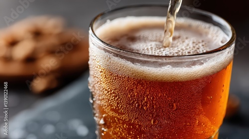 Wallpaper Mural The pouring of amber beer into a frosted glass captures the moment of anticipation and the sensory experience associated with enjoying a great brew among friends. Torontodigital.ca