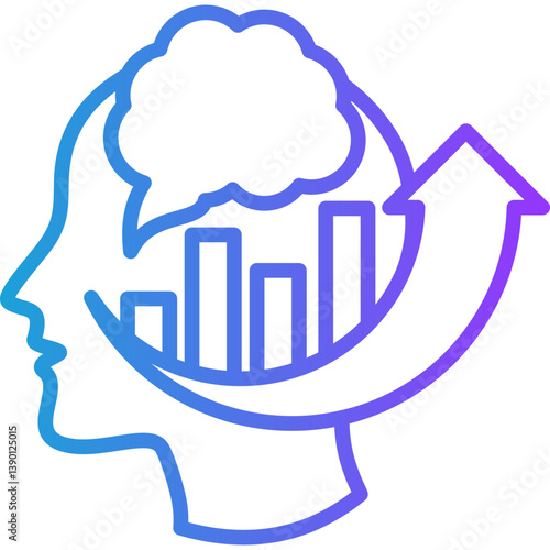 Growth Mindset line gradient icon