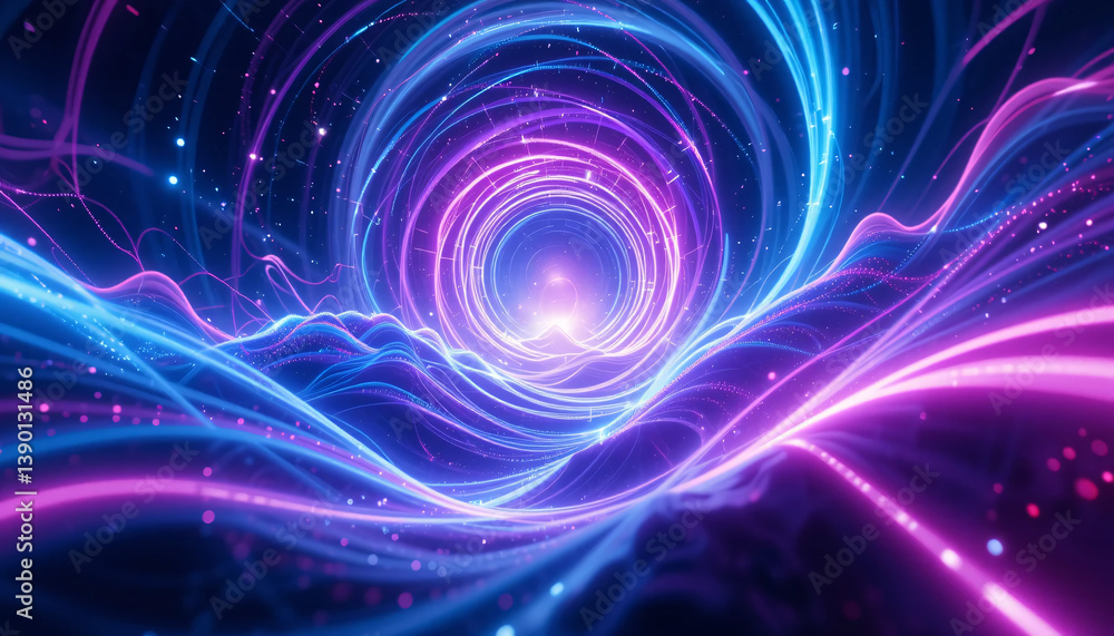 Abstract Neon Spiral Tunnel Abstract Neon Spiral Tunnel