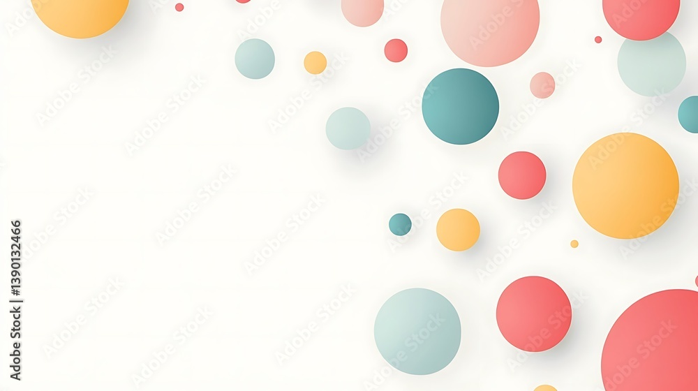 Pastel circles scattered on white background. (6) Pastel circles scattered on white background. (6)